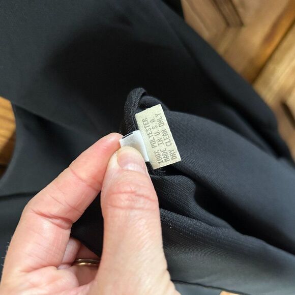 Vintage Sully Bonnelly 6 Black Dress Sleeveless Cutout Chest Cocktail LBD Y2K‎ - Picture 12 of 12